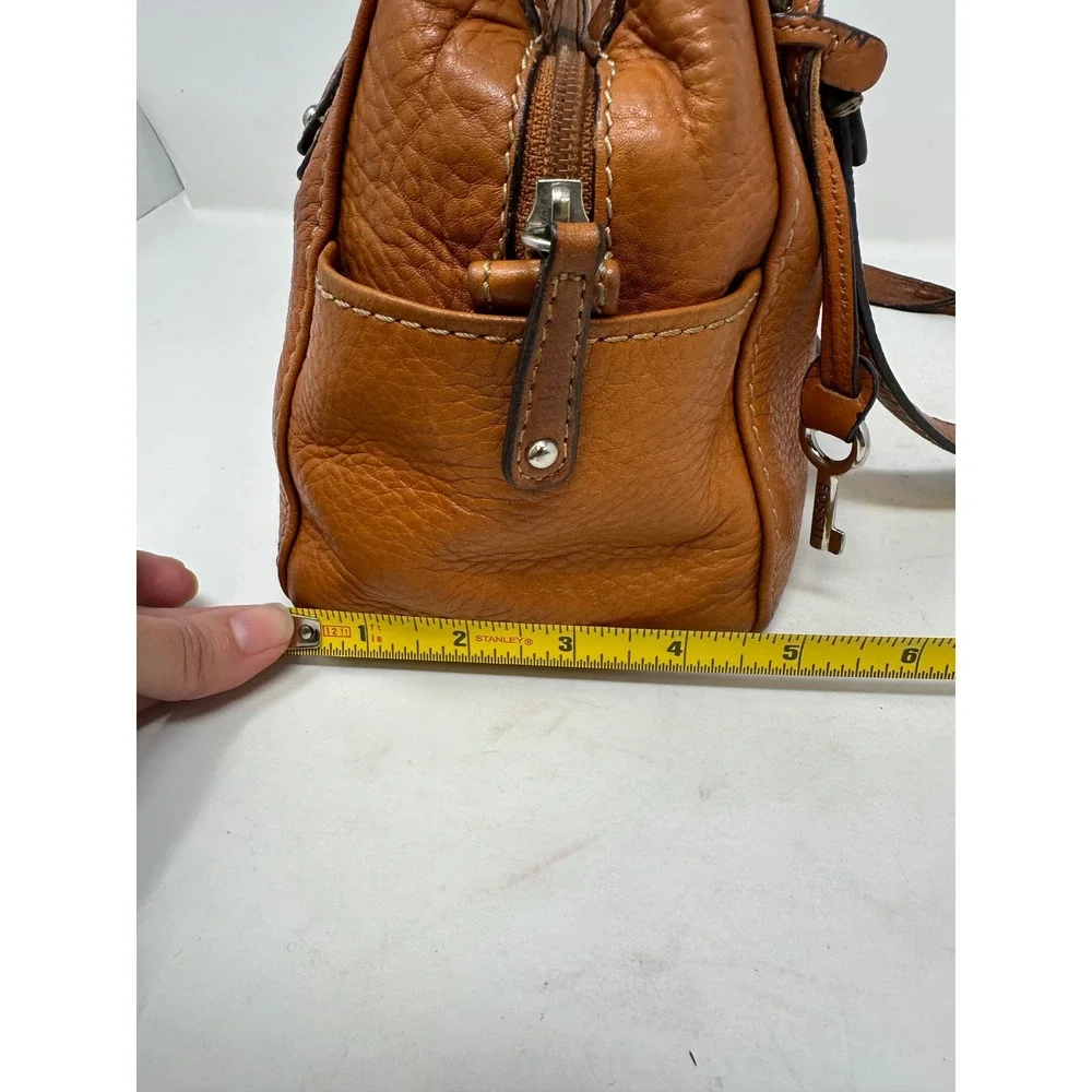 Y2K Vintage Fossil Top Handle Shoulder Bag Brown ZB9961